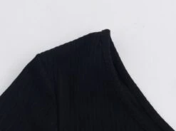 Black One Side Off-Shoulder Crop Top | Lisa - BlackPink -Diva s Closet Lisa BlackPink Black One Side Off Shoulder Crop Top 2 600x447 1