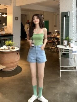 Black Slant Strap Top | Lisa - BlackPink -Diva s Closet Lisa BlackPink Black Slant Strap Top 23