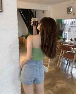 Black Slant Strap Top | Lisa - BlackPink -Diva s Closet Lisa BlackPink Black Slant Strap Top 27