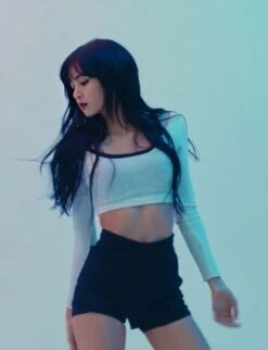 White Low-Neck Long Sleeve Crop Top | Lisa - BlackPink -Diva s Closet Lisa BlackPink White Low Neck Long Sleeve Crop Top 1 600x782 1