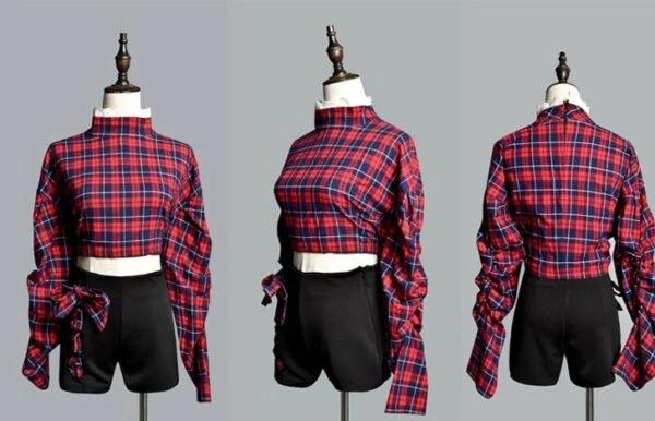 Red Plaid Crop Top | Lisa - BlackPink 14 Red Plaid Crop Top | Lisa - BlackPink - Image 12