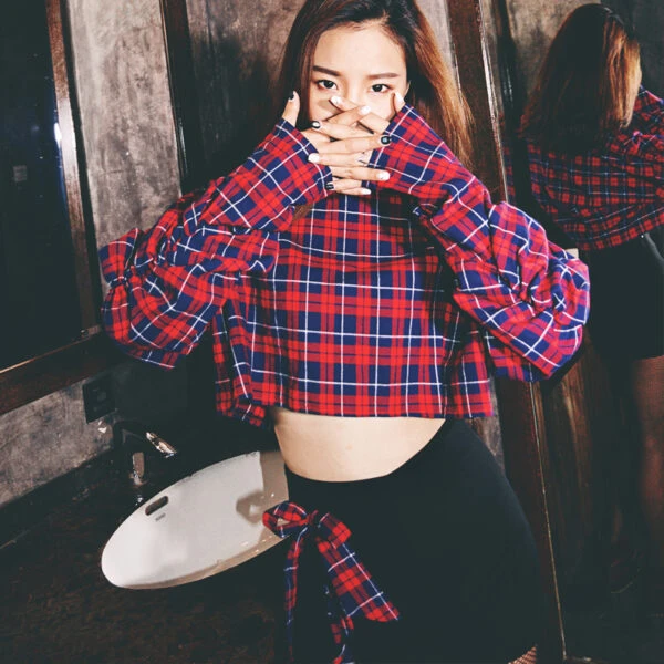 Red Plaid Crop Top | Lisa - BlackPink 8 Red Plaid Crop Top | Lisa - BlackPink - Image 6