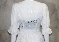 White Embroidery V-Neck Dress | Lisa - BlackPink -Diva s Closet Lisa White Embroidery V Neck Dress 3 600x426 1