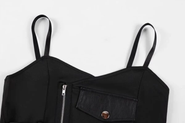 Black Belted Crop Top | Mia - Everglow 5 Black Belted Crop Top | Mia - Everglow - Image 3