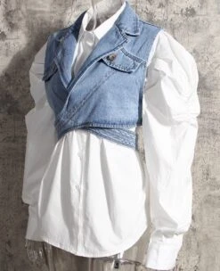 White Puffed Sleeve Shirt | Mia - Everglow -Diva s Closet Mia Everglow White Puffed Sleeve Shirt 3