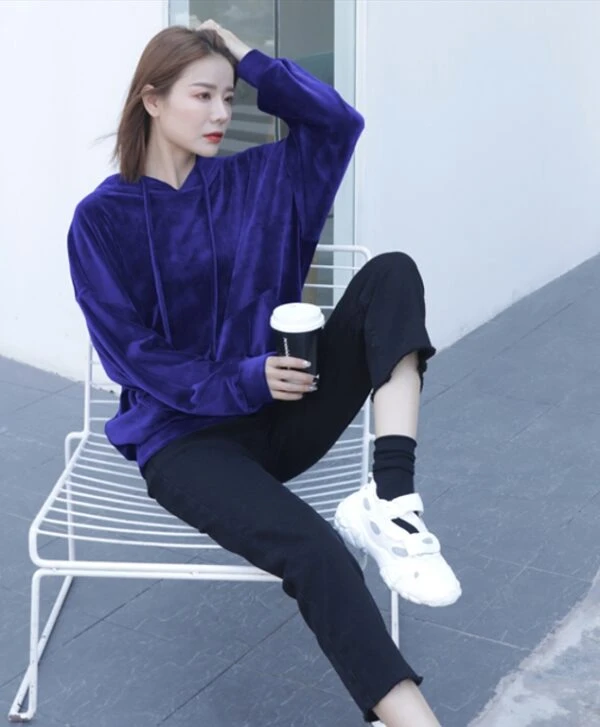 Midnight Blue Velvet Hoodie | Jin - BTS 4 Midnight Blue Velvet Hoodie | Jin - BTS - Image 2