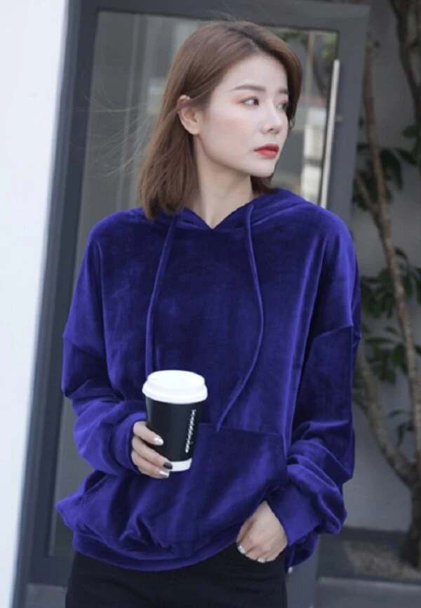 Midnight Blue Velvet Hoodie | Jin - BTS 5 Midnight Blue Velvet Hoodie | Jin - BTS - Image 3