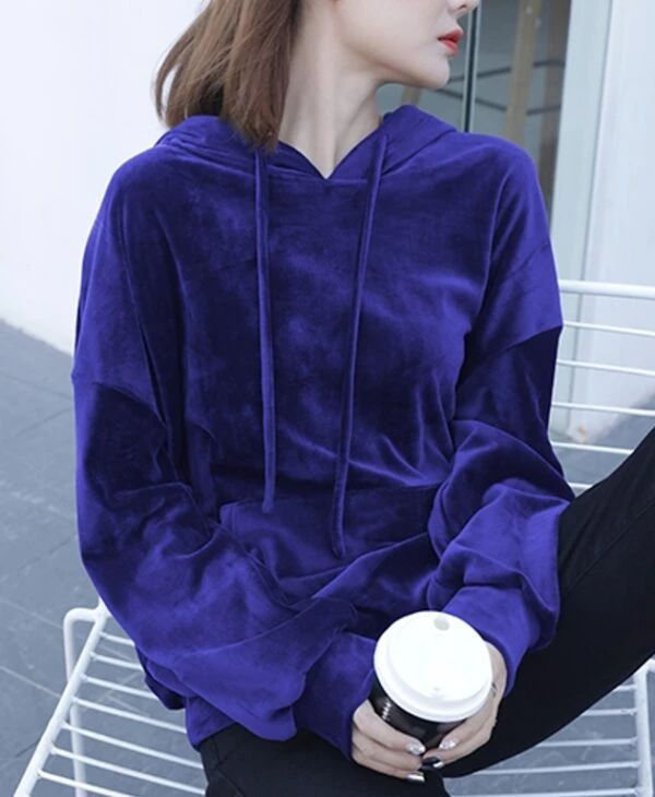 Midnight Blue Velvet Hoodie | Jin - BTS 6 Midnight Blue Velvet Hoodie | Jin - BTS - Image 4