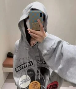 Grey Collage Printed Hoodie | Mingi - ATEEZ -Diva s Closet Mingi ATEEZ Grey Collage Printed Hoodie 1 600x695 1