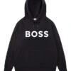 Black 'BOSS' Print Hoodie | Mingyu - Seventeen -Diva s Closet Mingyu Seventeen Black BOSS Print Hoodie 1