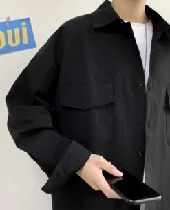 Black Shirt With Front Pockets | Mingyu - Seventeen -Diva s Closet Mingyu Seventeen Black Shirt With Front Pockets 19