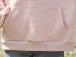 Pink Quilted Texture Hoodie | Mingyu - Seventeen -Diva s Closet Mingyu Seventeen Pink Quilted Texture Hoodie 8 600x452 1