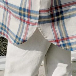 Plaid Blue And Red Long Sleeve Shirt | Minnie - (G)I-DLE -Diva s Closet Minnie GI DLE Plaid Blue And Red Long Sleeve Shirt 6 600x602 1