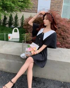 Black French Collared Dress | Miyeon - (G)I-DLE 16 Black French Collared Dress | Miyeon - (G)I-DLE -Diva s Closet Miyeon GI DLE Black French Collared Dress 1 600x750 1