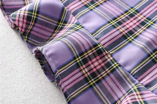 Lilac Plaid Dress | Miyeon - (G)I-DLE 6 Lilac Plaid Dress | Miyeon - (G)I-DLE - Image 4