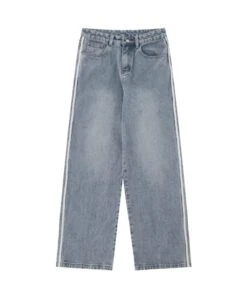 Blue Triple Side Stripes Jeans | Moonbyul - Mamamoo