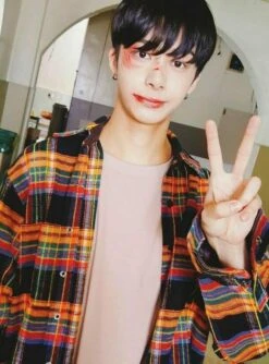 Multicolored Checkered Flannel Shirt | Hyungwon - MONSTA X -Diva s Closet Multi Colored Checkered Flannel Jacket Hyungwon MONSTA X 01 e1643703239625 600x811 1
