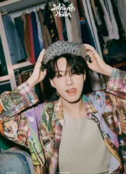 Multicolored Artsy Graffiti Plaid Shirt | Hoshi - Seventeen -Diva s Closet Multicolored Artsy Graffiti Plaid Shirt Hoshi Seventeen Idol 1 600x825 1