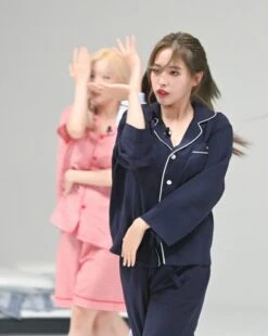 Navy Blue Pajama Set With White Linings | Olivia - Loona -Diva s Closet Navy Blue Pajama Set With White Linings Olivia Loona 1 600x754 1