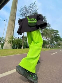 Neon Green Corduroy Pants | Xiumin - EXO -Diva s Closet Neon Green Corduroy Pants Xiumin EXO 5 600x799 1