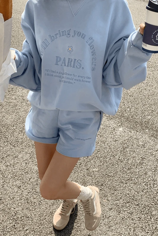 Yellow Letter Embroidered Loose Sweatshirt | Ningning - Aespa 15 Yellow Letter Embroidered Loose Sweatshirt | Ningning - Aespa - Image 13