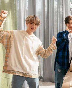 Orange Two-Piece Illusion Hoodie | Suga - BTS -Diva s Closet Orange Two Piece Illusion Hoodie Suga BTS 600x731 1