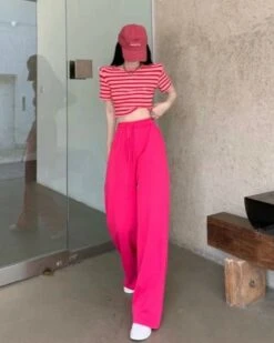 Pink Comfy Sweatpants | Asa - BabyMonster -Diva s Closet Pink Comfy Sweatpants Asa BabyMonster 4 600x750 1