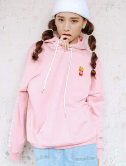 Pink Fries Hoodie | Jin - BTS -Diva s Closet Pink Fries Hoodie Jin BTS e1643804490360 600x792 1