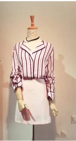 Pink Striped Shirt | Suzy 11 Pink Striped Shirt | Suzy -Diva s Closet Pink Striped Blouse Suzys Fashion Idea 600x1116 1