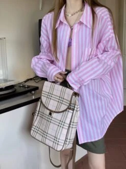 Pink Stripes Long Sleeves Shirt | Jiwoo - NMIXX -Diva s Closet Pink Stripes Long Sleeves Shirt Jiwoo NMIXX 1 600x804 1