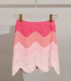 Pink Tones Wave Knitted Skirt | Jihyo – Twice -Diva s Closet Pink Tones Wave Knitted Skirt Jihyo – Twice 6 600x688 1