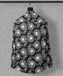 Black Star Patterned Shirt | RM - BTS -Diva s Closet RM BTS Black Star Patterned Shirt 15 600x726 1
