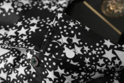 Black Star Patterned Shirt | RM - BTS -Diva s Closet RM BTS Black Star Patterned Shirt 17 600x400 1