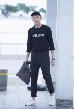 Black Stripe Pants | RM - BTS -Diva s Closet RM BTS Black Stripe Pants 1