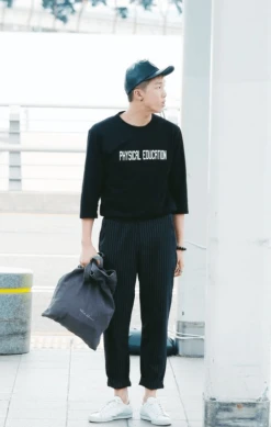 Black Stripe Pants | RM - BTS -Diva s Closet RM BTS Black Stripe Pants 2