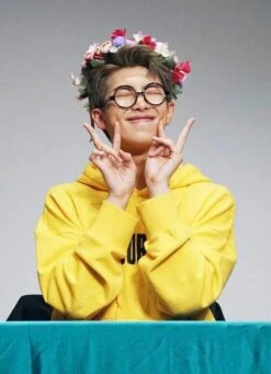 Yellow Security Hoodie | RM - BTS -Diva s Closet RM Yellow Security Sweater 1 e1643806773248