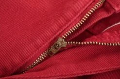 Red Corduroy Wide Leg Jeans | Yunjin - Le Sserafim -Diva s Closet Red Corduroy Wide Leg Jeans Yunjin Le Sserafim 5 600x396 1