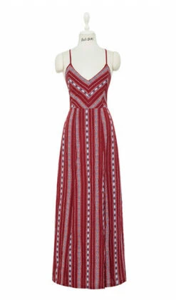 Red Ethnic Backless Maxi Dress | IU -Diva s Closet Red Ethnic Backless Maxi Dress IU 08 e1618369291852