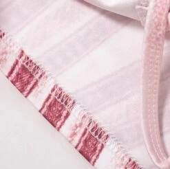 Red Lace-Up Denim Style Crop Top | Haerin - NewJeans -Diva s Closet Red Lace Up Denim Style Crop Top Haerin NewJeans 4 600x597 1