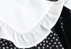 Black Lace Collar Polka Dot Top | Rose - BlackPink -Diva s Closet Rose BlackPink Black Lace Collar Polka Dot Top 3 600x410 1