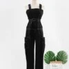 Black Overall With Belt | Rose - BlackPink -Diva s Closet Rose BlackPink Black Overall With Belt 14 600x776 1