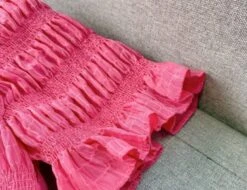 Pink Wrinkled Crop Shirt | Ryujin - ITZY -Diva s Closet Ryujin ITZY Pink Wrinkled Crop Shirt 8 600x461 1