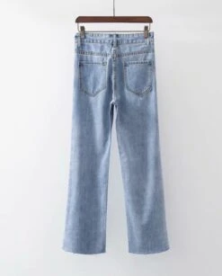 Blue Side Line Denim Jeans | Ryujin - ITZY -Diva s Closet Ryujin ITZY Side Line Blue Denim Jeans 1 600x745 1