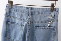 Blue Side Line Denim Jeans | Ryujin - ITZY -Diva s Closet Ryujin ITZY Side Line Blue Denim Jeans 11 600x407 1