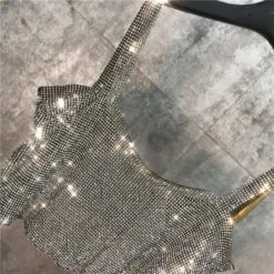 Grey Shiny Strap Crop Top | Ryujin - ITZY -Diva s Closet Ryujin Shiny Top Crop Top 4 600x600 1