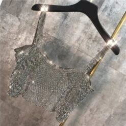 Grey Shiny Strap Crop Top | Ryujin - ITZY -Diva s Closet Ryujin Shiny Top Crop Top 5 600x600 1