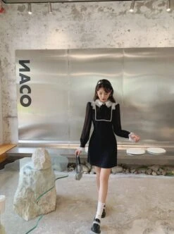 Black Long Sleeve Lace Dress | Sana - Twice 18 Black Long Sleeve Lace Dress | Sana - Twice -Diva s Closet Sana Twice Black Long Sleeve Lace Dress 5 600x806 1