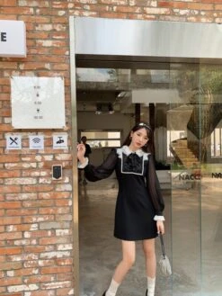 Black Long Sleeve Lace Dress | Sana - Twice 19 Black Long Sleeve Lace Dress | Sana - Twice -Diva s Closet Sana Twice Black Long Sleeve Lace Dress 7 600x800 1