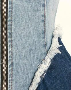 Blue Patchwork Denim Top | Sana - Twice -Diva s Closet Sana Twice Sexy Denim Top 1 e1643633611686 600x767 1