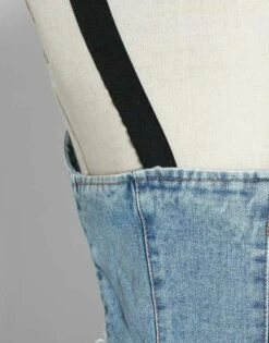 Blue Patchwork Denim Top | Sana - Twice -Diva s Closet Sana Twice Sexy Denim Top 2 e1643633594811 600x764 1